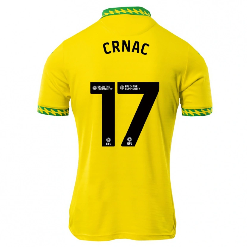Danxen Børn Ante Crnac #17 Hvid Grøn Hjemmebane Spillertrøjer 2025/26 Trøje T-Shirt