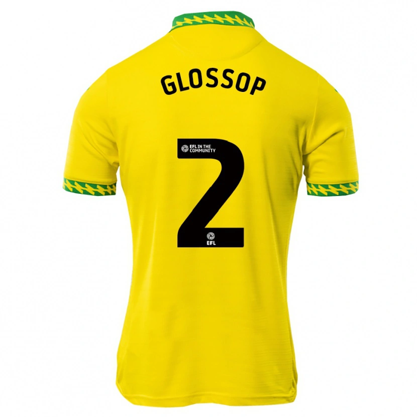 Danxen Børn Jake Glossop #2 Hvid Grøn Hjemmebane Spillertrøjer 2025/26 Trøje T-Shirt