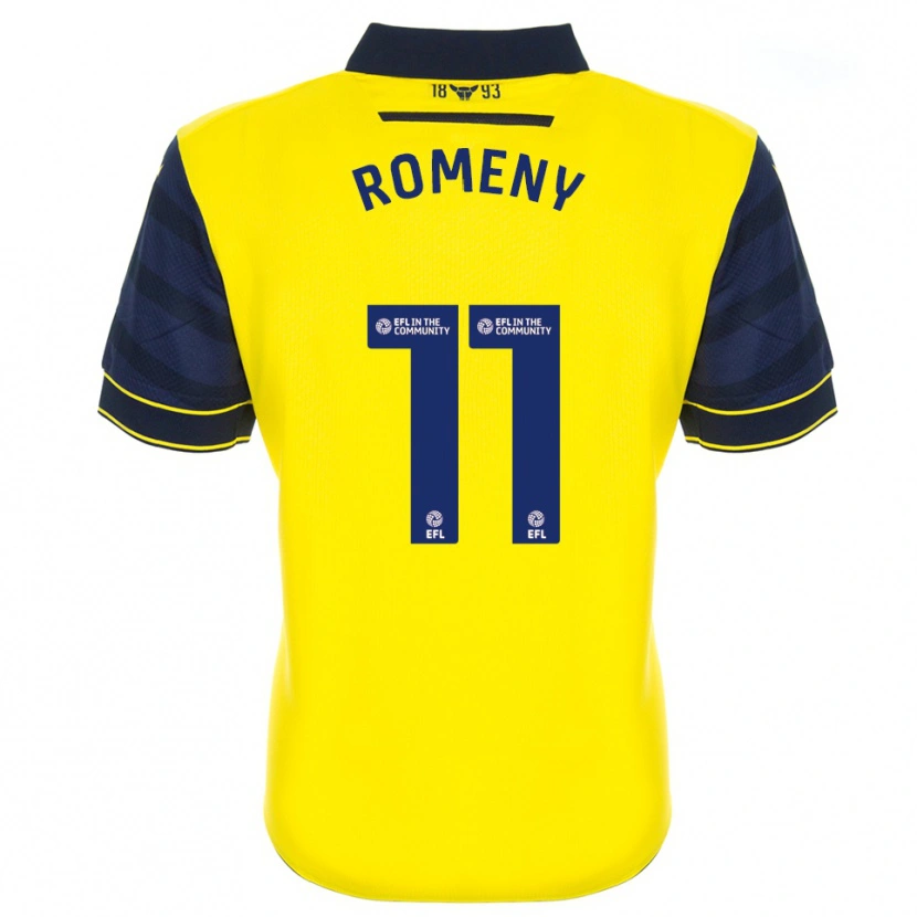Danxen Børn Ole Romeny #11 Gul Marine Hjemmebane Spillertrøjer 2025/26 Trøje T-Shirt