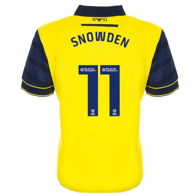 Danxen Børn Leo Snowden #11 Gul Marine Hjemmebane Spillertrøjer 2025/26 Trøje T-Shirt