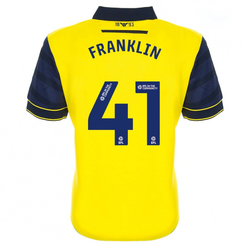 Danxen Børn George Franklin #41 Gul Marine Hjemmebane Spillertrøjer 2025/26 Trøje T-Shirt