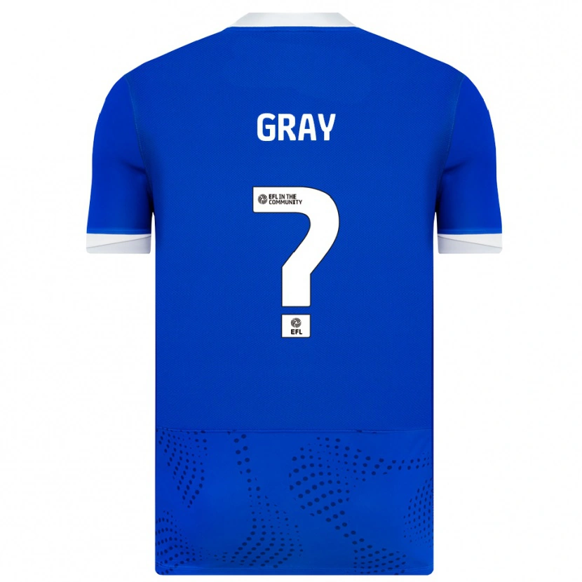 Danxen Børn Jessica Gray #0 Blå Hvid Hjemmebane Spillertrøjer 2025/26 Trøje T-Shirt