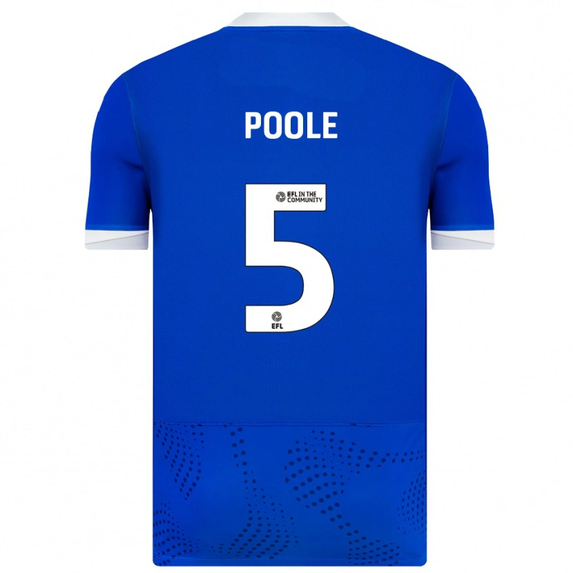 Danxen Børn Regan Poole #5 Blå Hvid Hjemmebane Spillertrøjer 2025/26 Trøje T-Shirt