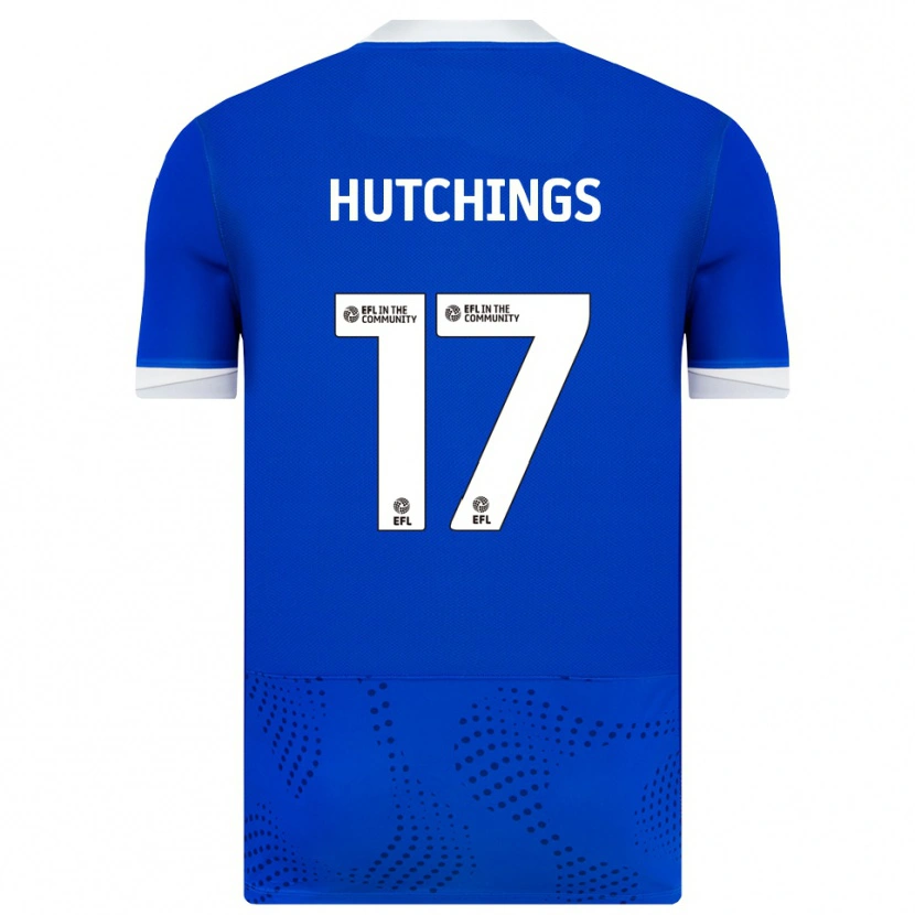 Danxen Børn Annie Hutchings #17 Blå Hvid Hjemmebane Spillertrøjer 2025/26 Trøje T-Shirt