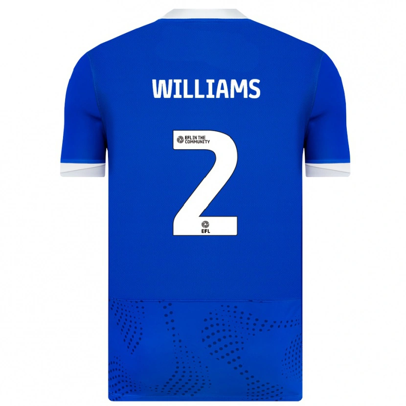 Danxen Børn Jordan Williams #2 Blå Hvid Hjemmebane Spillertrøjer 2025/26 Trøje T-Shirt