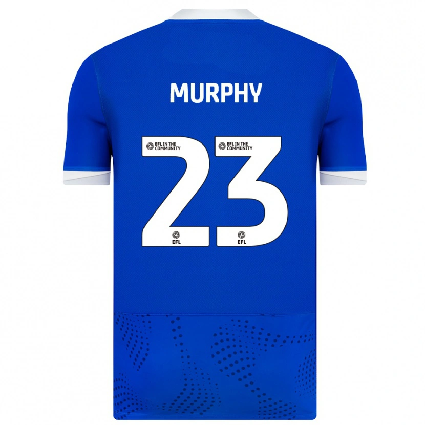 Danxen Børn Josh Murphy #23 Blå Hvid Hjemmebane Spillertrøjer 2025/26 Trøje T-Shirt