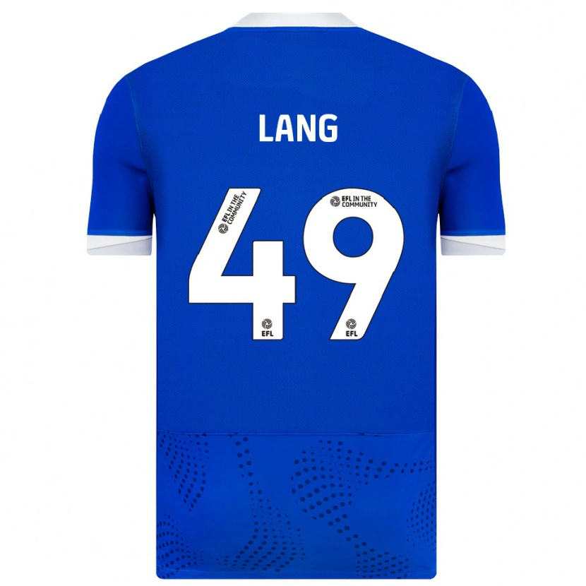 Danxen Børn Callum Lang #49 Blå Hvid Hjemmebane Spillertrøjer 2025/26 Trøje T-Shirt