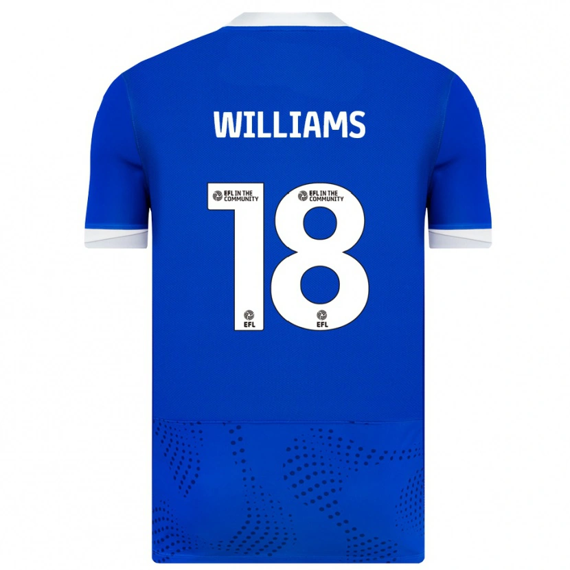 Danxen Børn Scarlett Williams #18 Blå Hvid Hjemmebane Spillertrøjer 2025/26 Trøje T-Shirt