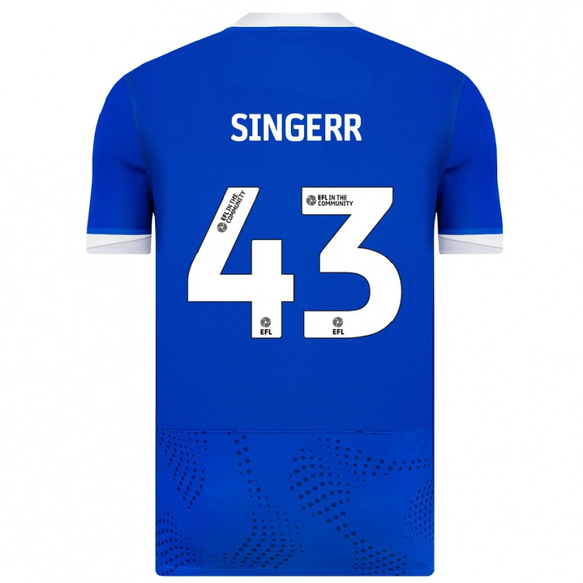 Danxen Børn Olutayo Singerr #43 Blå Hvid Hjemmebane Spillertrøjer 2025/26 Trøje T-Shirt