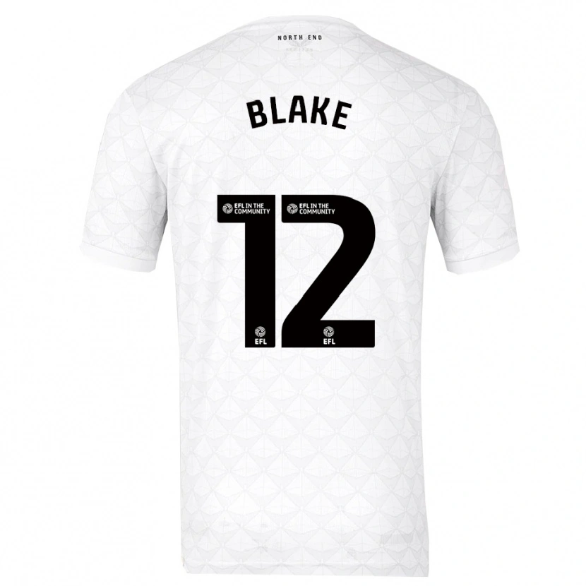 Danxen Børn Joe Blake #12 Hvid Rød Hjemmebane Spillertrøjer 2025/26 Trøje T-Shirt