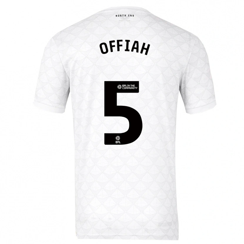 Danxen Børn Odeluga Offiah #5 Hvid Rød Hjemmebane Spillertrøjer 2025/26 Trøje T-Shirt