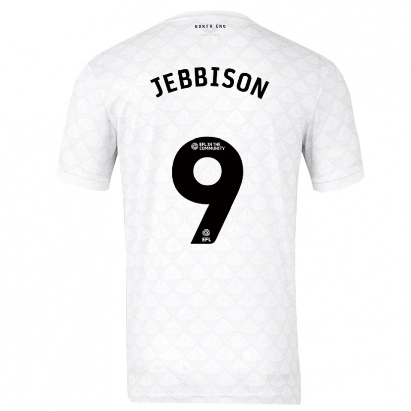 Danxen Børn Daniel Jebbison #9 Hvid Rød Hjemmebane Spillertrøjer 2025/26 Trøje T-Shirt