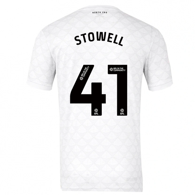 Danxen Børn Li-Bau Stowell #41 Hvid Rød Hjemmebane Spillertrøjer 2025/26 Trøje T-Shirt