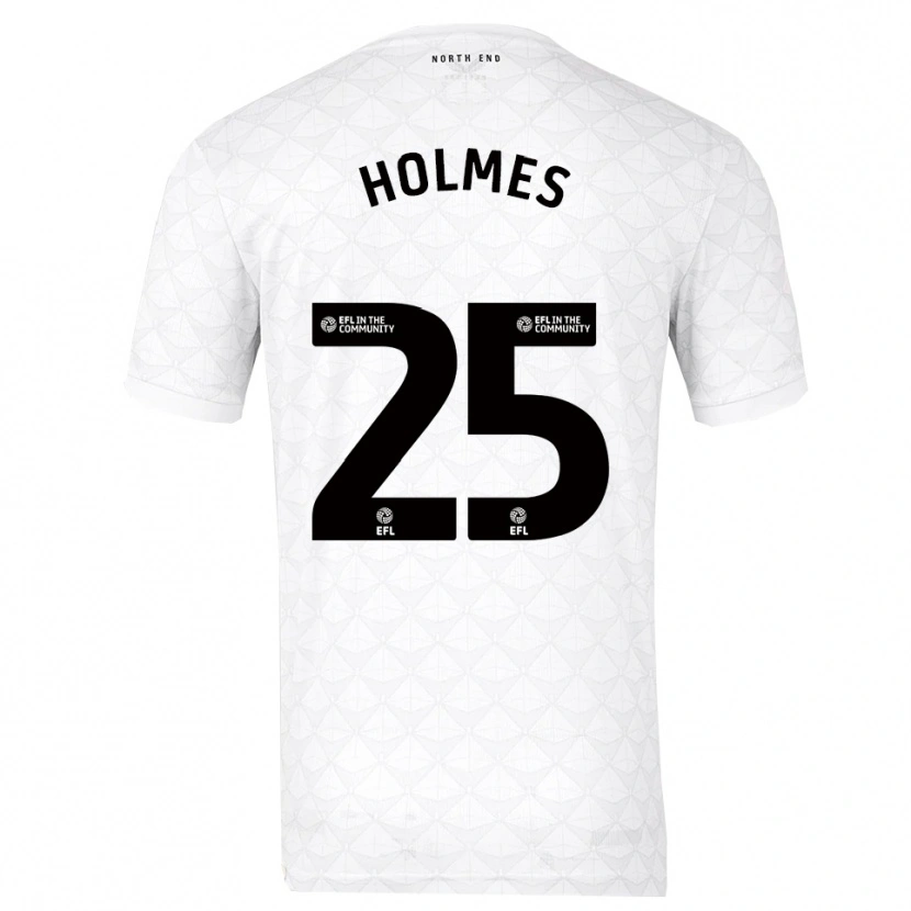 Danxen Børn Duane Holmes #25 Hvid Rød Hjemmebane Spillertrøjer 2025/26 Trøje T-Shirt