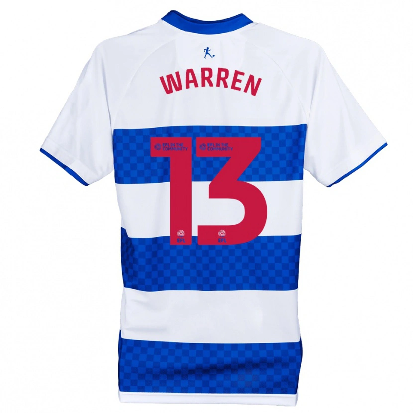 Danxen Børn Charlie Warren #13 Blå Hvid Hjemmebane Spillertrøjer 2025/26 Trøje T-Shirt