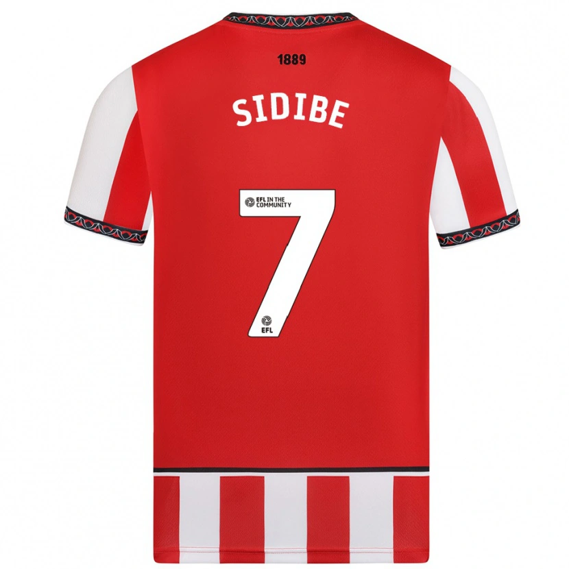 Danxen Børn Lamine Sidibe #7 Rød Hvid Hjemmebane Spillertrøjer 2025/26 Trøje T-Shirt