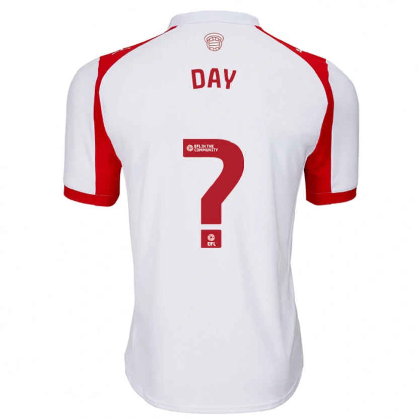 Danxen Børn Lewis Day #0 Hvid Rød Hjemmebane Spillertrøjer 2025/26 Trøje T-Shirt