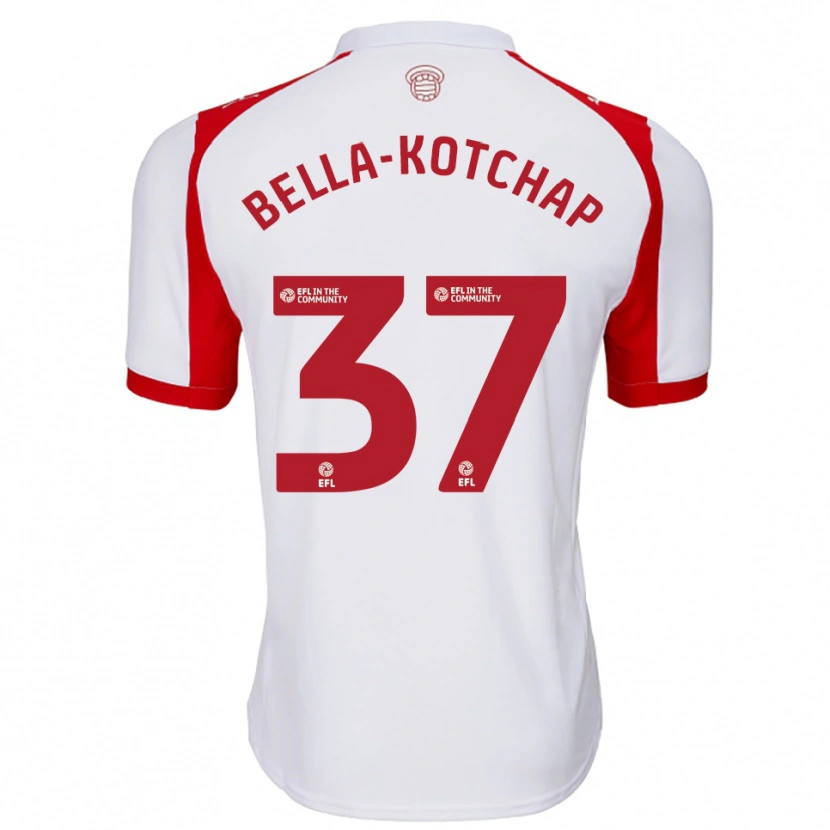Danxen Børn Armel Bella-Kotchap #37 Hvid Rød Hjemmebane Spillertrøjer 2025/26 Trøje T-Shirt
