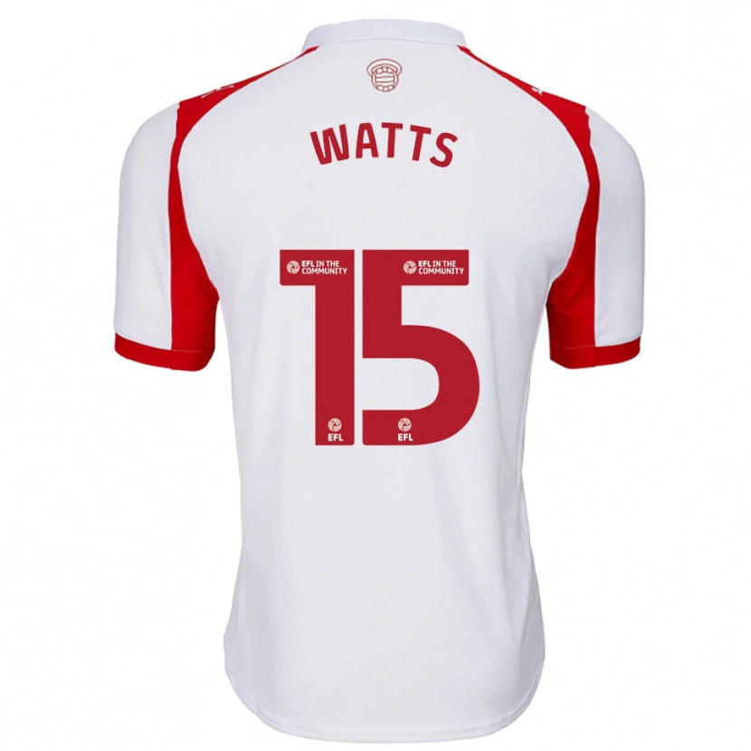 Danxen Børn Harry Watts #15 Hvid Rød Hjemmebane Spillertrøjer 2025/26 Trøje T-Shirt