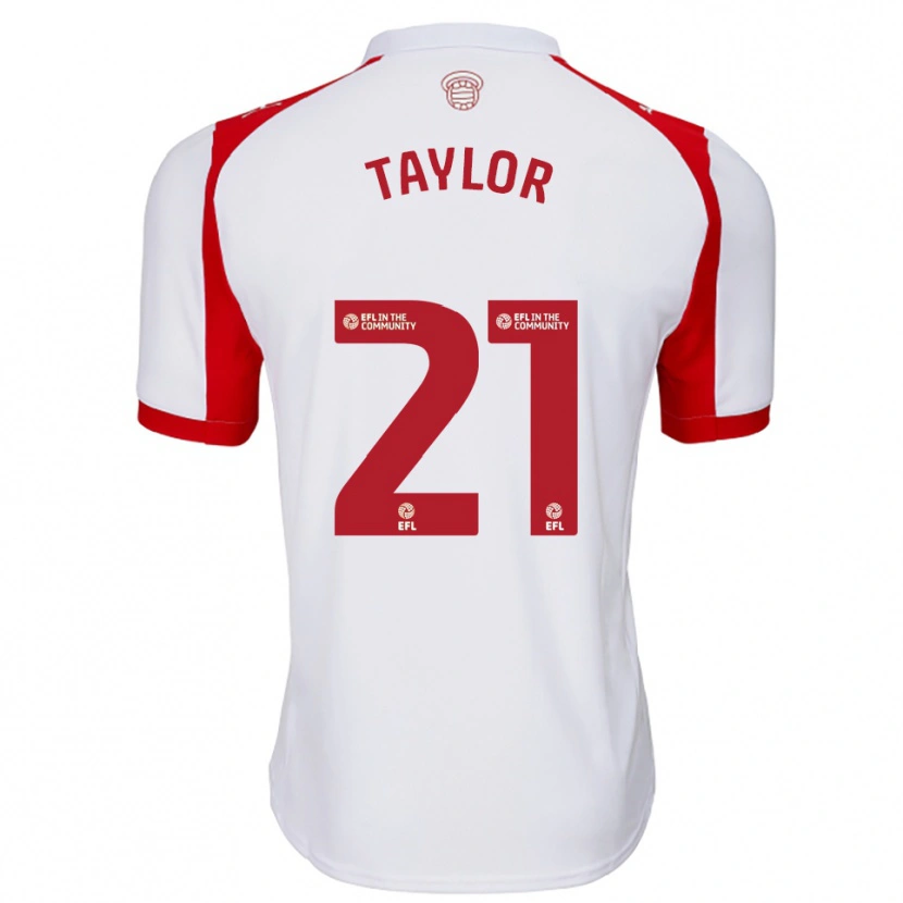 Danxen Børn Charlie Taylor #21 Hvid Rød Hjemmebane Spillertrøjer 2025/26 Trøje T-Shirt