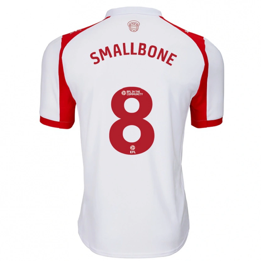 Danxen Børn Will Smallbone #8 Hvid Rød Hjemmebane Spillertrøjer 2025/26 Trøje T-Shirt