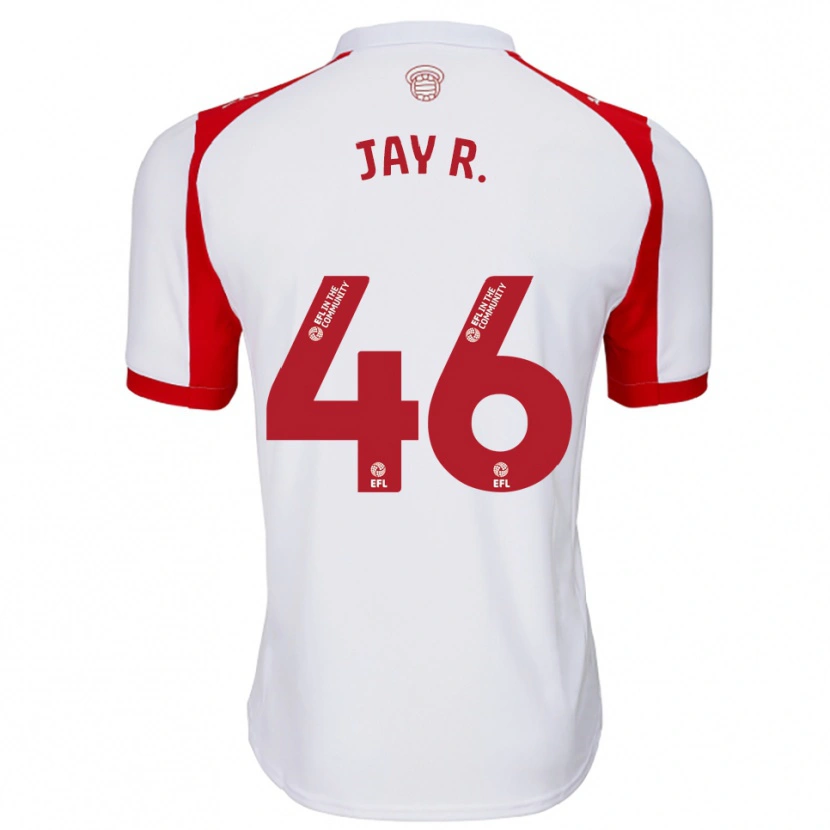 Danxen Børn Jay Robinson #46 Hvid Rød Hjemmebane Spillertrøjer 2025/26 Trøje T-Shirt