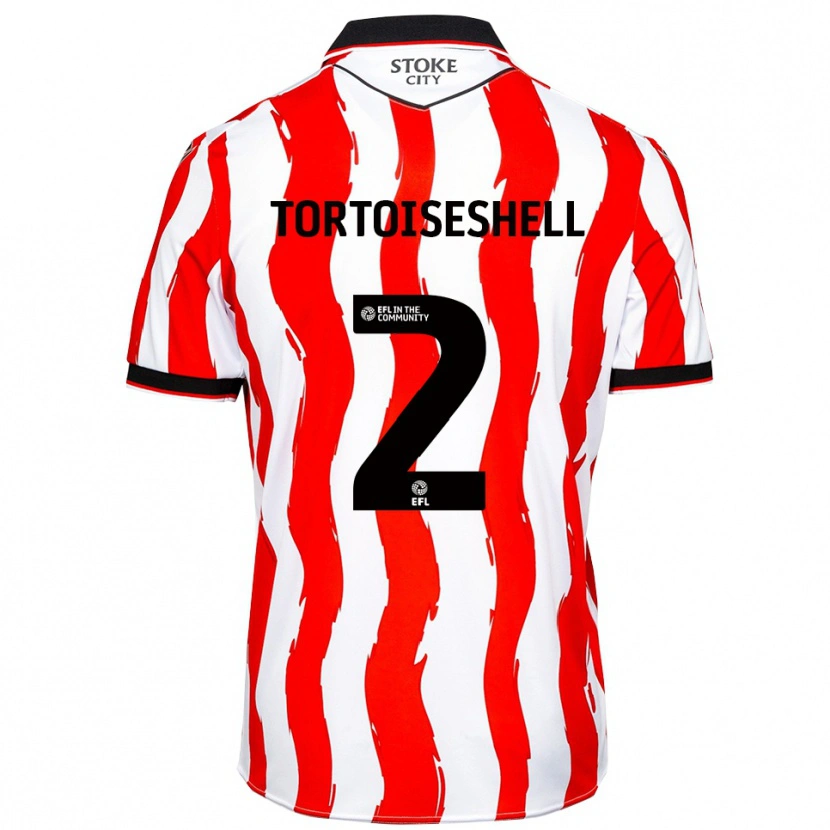 Danxen Børn Jensen Tortoishell #2 Hvid Rød Hjemmebane Spillertrøjer 2025/26 Trøje T-Shirt
