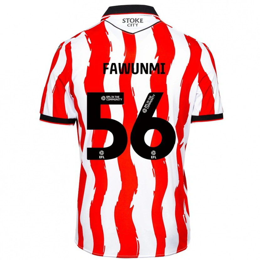 Danxen Børn Favour Fawunmi #56 Hvid Rød Hjemmebane Spillertrøjer 2025/26 Trøje T-Shirt