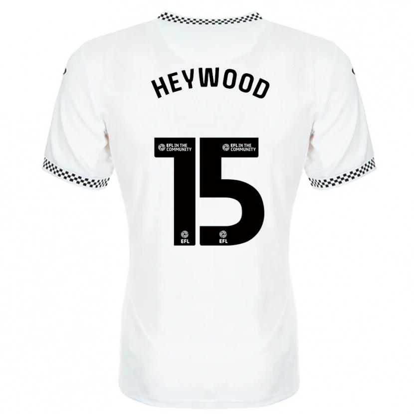 Danxen Børn Carter Heywood #15 Hvid Orange Hjemmebane Spillertrøjer 2025/26 Trøje T-Shirt