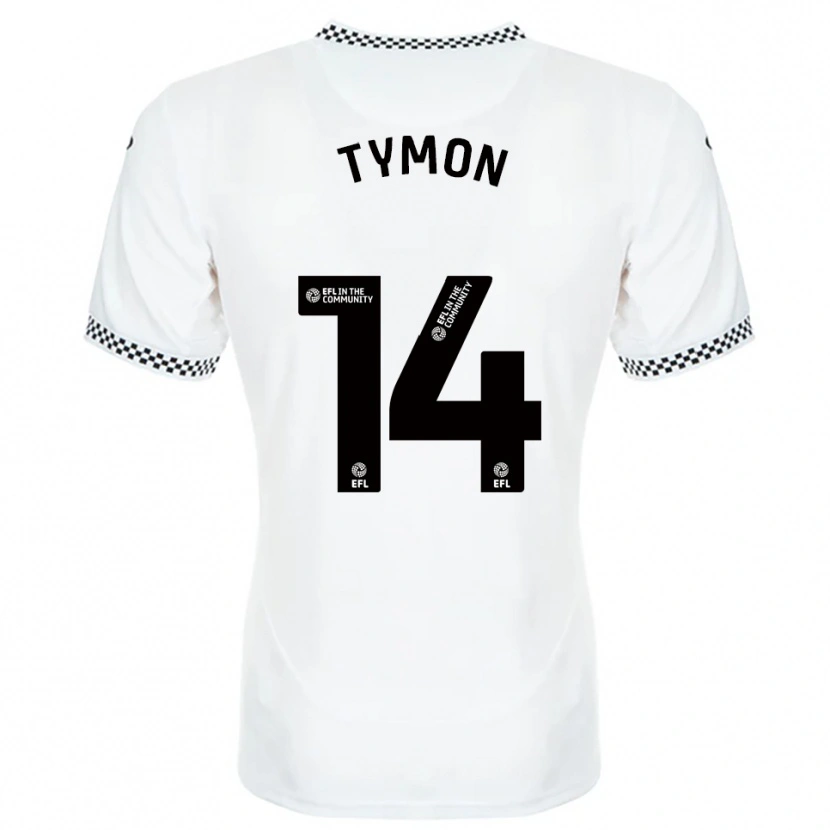 Danxen Børn Josh Tymon #14 Hvid Orange Hjemmebane Spillertrøjer 2025/26 Trøje T-Shirt