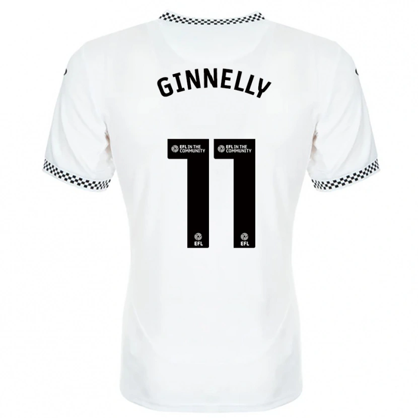Danxen Børn Josh Ginnelly #11 Hvid Orange Hjemmebane Spillertrøjer 2025/26 Trøje T-Shirt