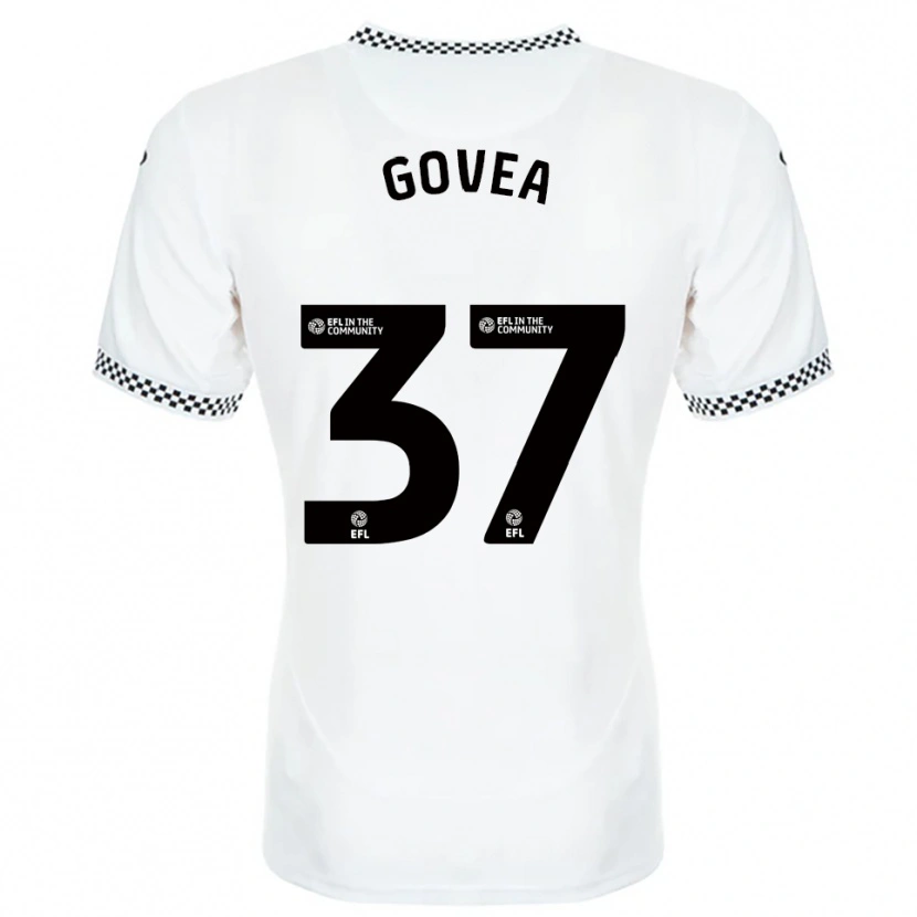 Danxen Børn Aimar Govea #37 Hvid Orange Hjemmebane Spillertrøjer 2025/26 Trøje T-Shirt