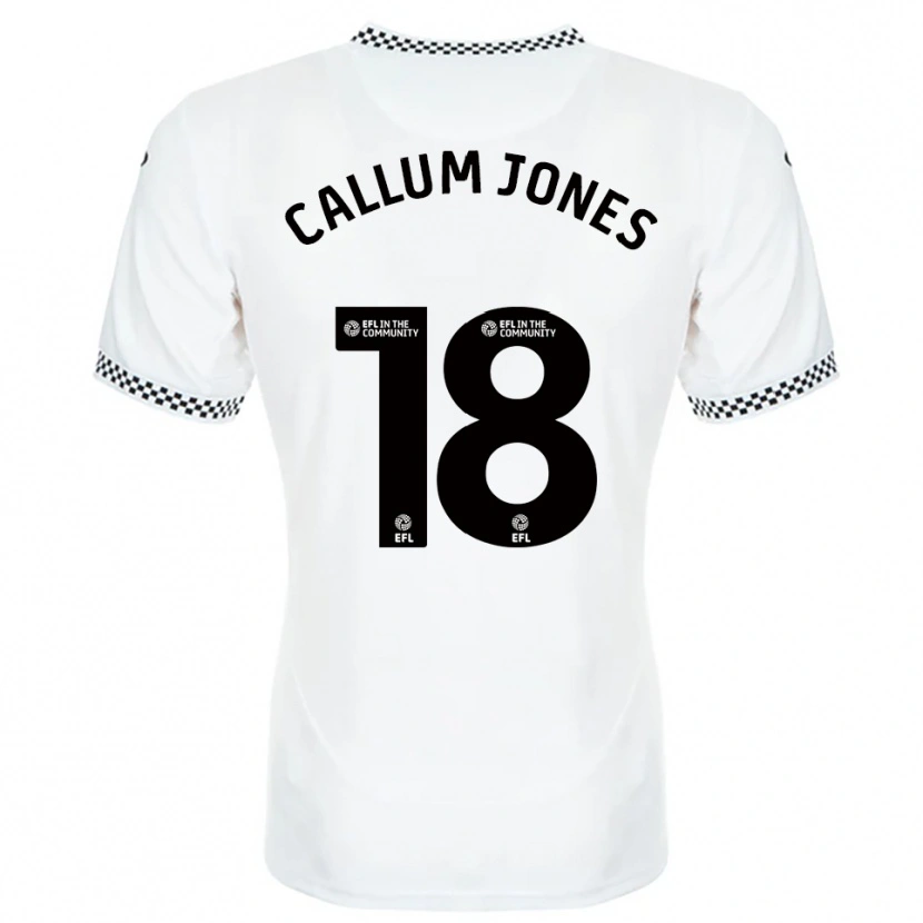 Danxen Børn Callum Jones #18 Hvid Orange Hjemmebane Spillertrøjer 2025/26 Trøje T-Shirt