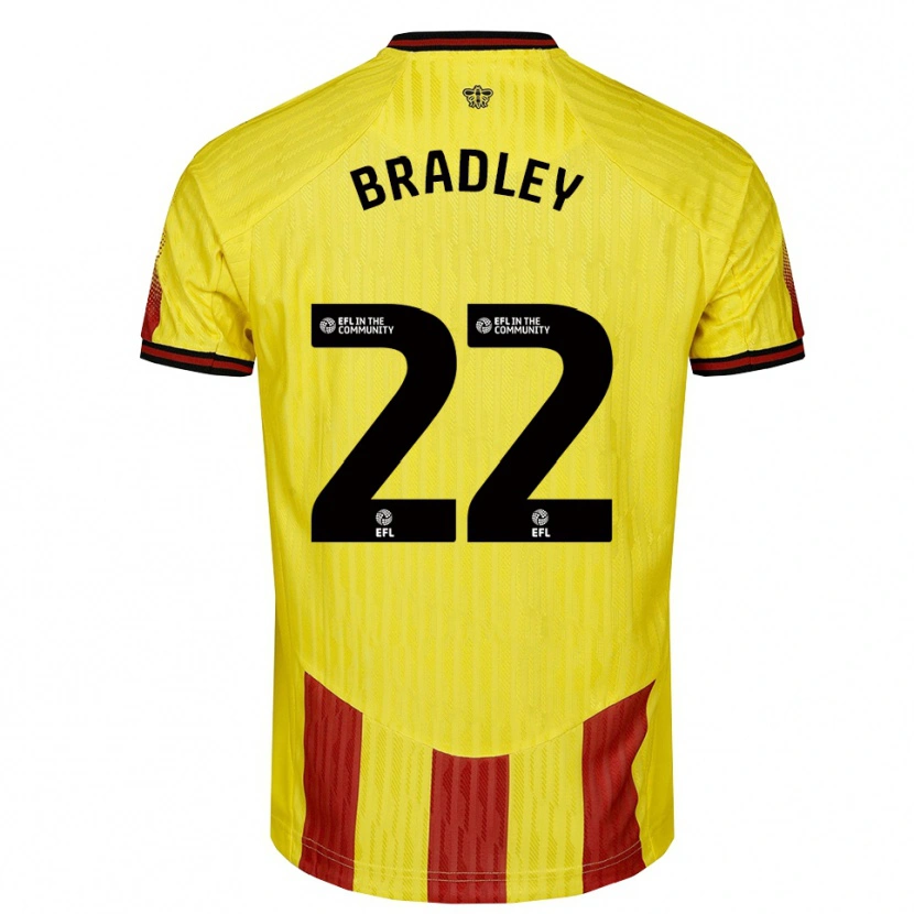 Danxen Børn Jade Bradley #22 Gul Rød Hjemmebane Spillertrøjer 2025/26 Trøje T-Shirt