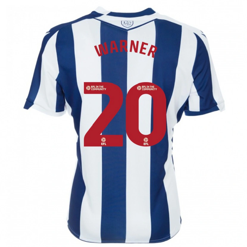 Danxen Børn Phoebe Warner #20 Marine Hvid Hjemmebane Spillertrøjer 2025/26 Trøje T-Shirt