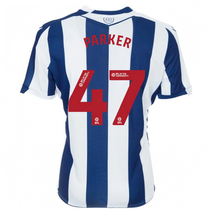 Danxen Børn Michael Parker #47 Marine Hvid Hjemmebane Spillertrøjer 2025/26 Trøje T-Shirt