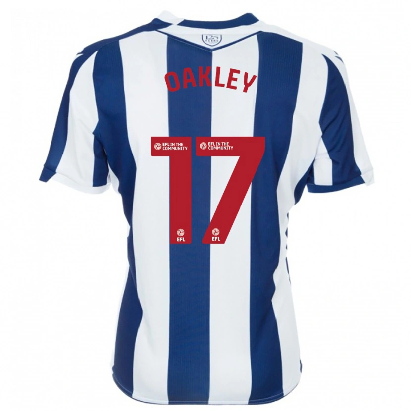 Danxen Børn Rhianne Oakley #17 Marine Hvid Hjemmebane Spillertrøjer 2025/26 Trøje T-Shirt