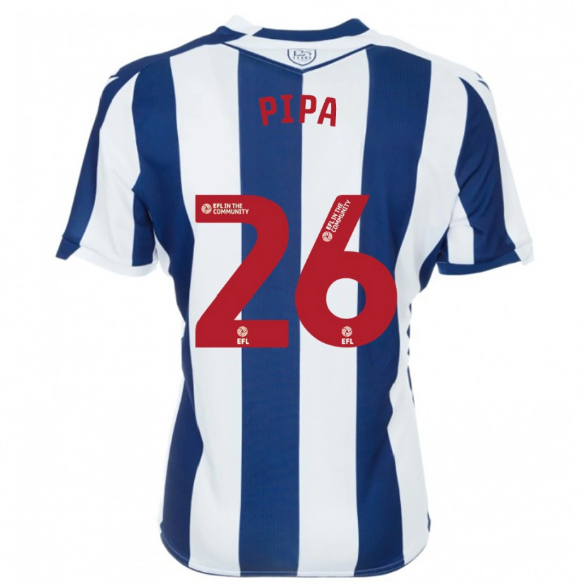 Danxen Børn Pipa #26 Marine Hvid Hjemmebane Spillertrøjer 2025/26 Trøje T-Shirt