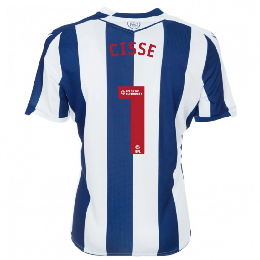 Danxen Børn Ben Cisse #1 Marine Hvid Hjemmebane Spillertrøjer 2025/26 Trøje T-Shirt