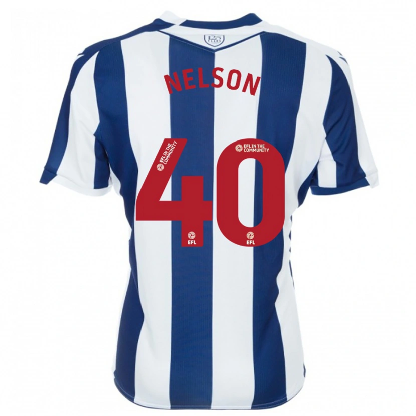 Danxen Børn Deago Nelson #40 Marine Hvid Hjemmebane Spillertrøjer 2025/26 Trøje T-Shirt
