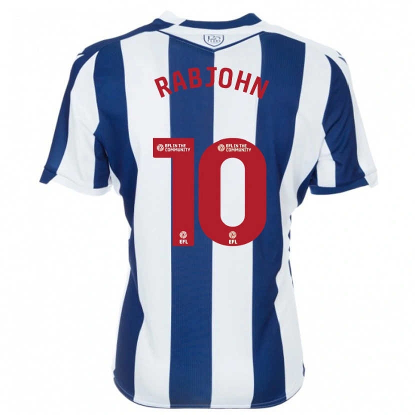 Danxen Børn Olivia Rabjohn #10 Marine Hvid Hjemmebane Spillertrøjer 2025/26 Trøje T-Shirt