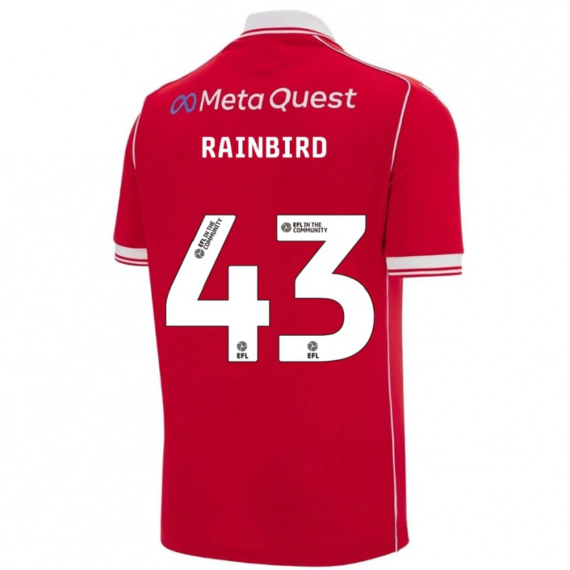 Danxen Børn James Rainbird #43 Rød Hvid Hjemmebane Spillertrøjer 2025/26 Trøje T-Shirt