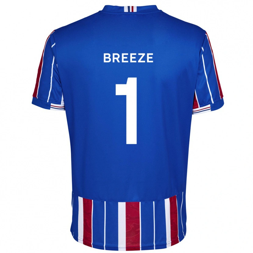 Danxen Børn Gabriel Breeze #1 Blå Rød Hvid Hjemmebane Spillertrøjer 2025/26 Trøje T-Shirt