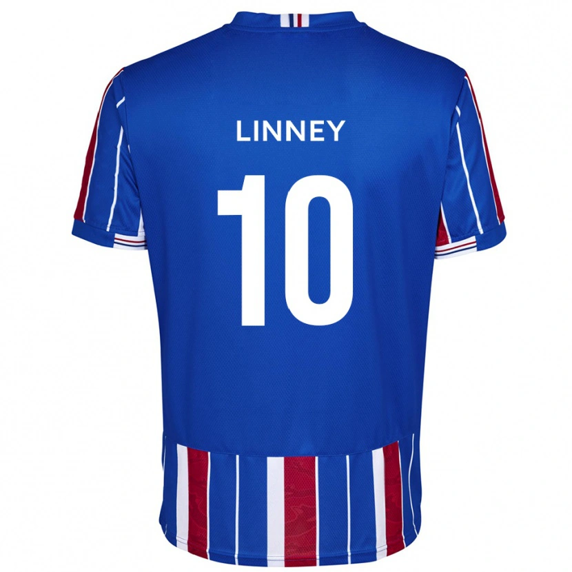 Danxen Børn Regan Linney #10 Blå Rød Hvid Hjemmebane Spillertrøjer 2025/26 Trøje T-Shirt