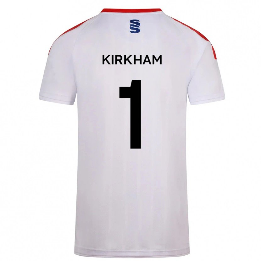 Danxen Børn Skye Kirkham #1 Hvid Marine Hjemmebane Spillertrøjer 2025/26 Trøje T-Shirt