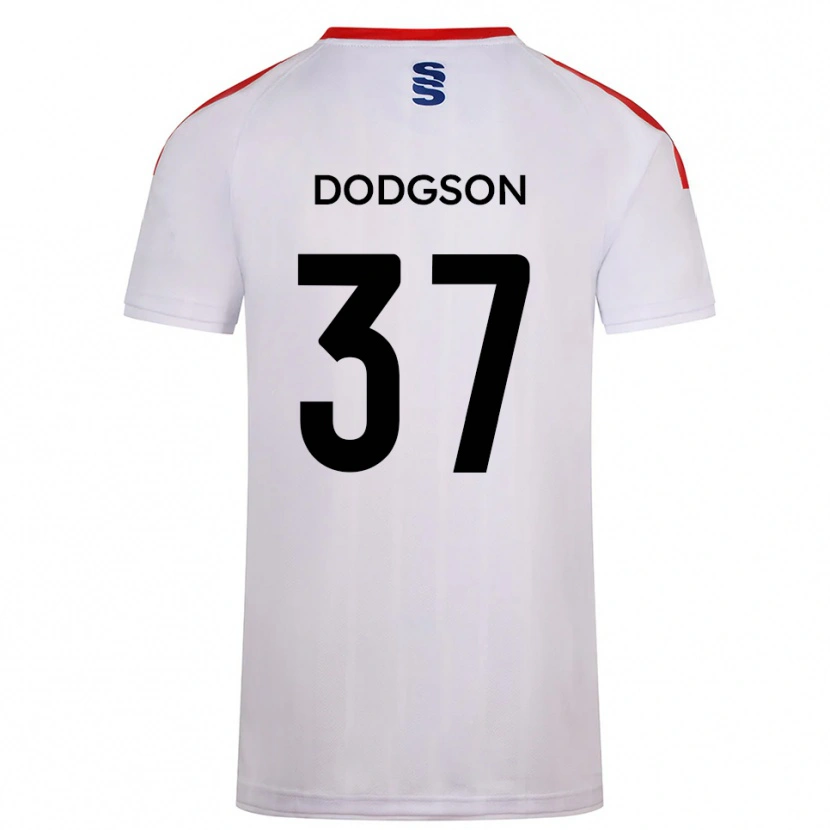 Danxen Børn Ewan Dodgson #37 Hvid Marine Hjemmebane Spillertrøjer 2025/26 Trøje T-Shirt