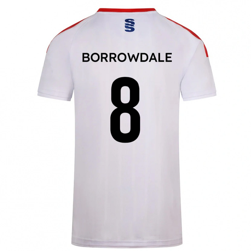 Danxen Børn Imogen Borrowdale #8 Hvid Marine Hjemmebane Spillertrøjer 2025/26 Trøje T-Shirt