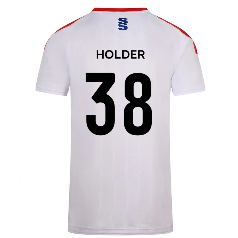 Danxen Børn Stan Holder #38 Hvid Marine Hjemmebane Spillertrøjer 2025/26 Trøje T-Shirt