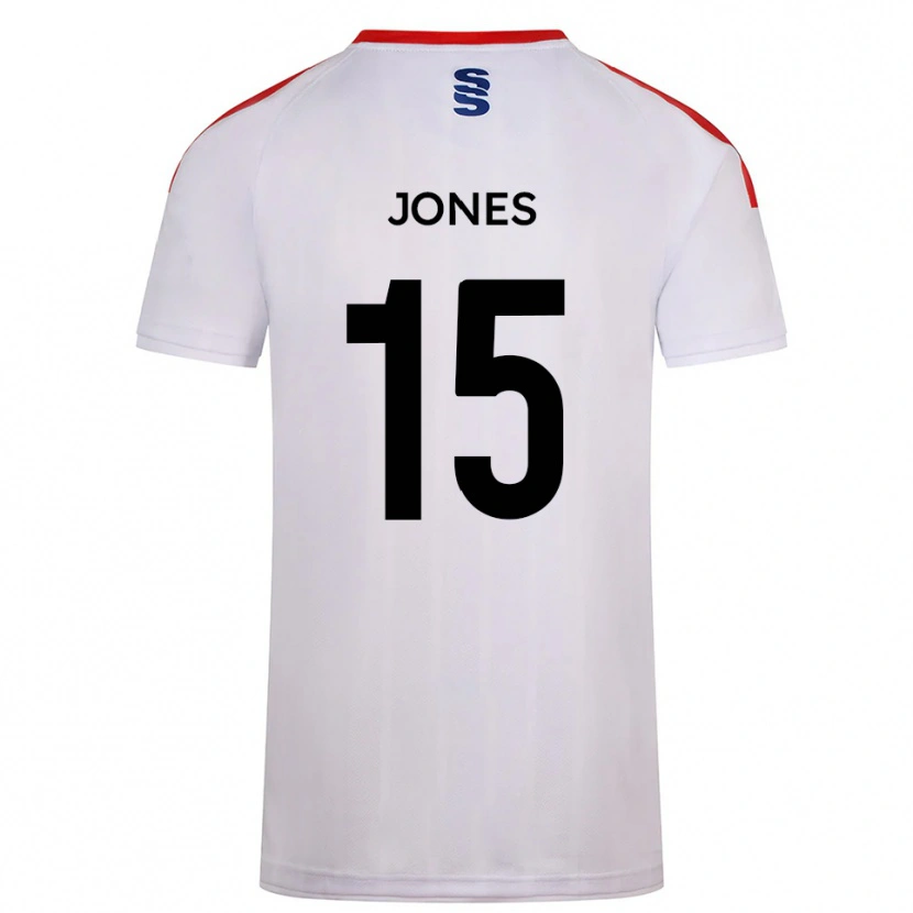 Danxen Børn Kieran Jones #15 Hvid Marine Hjemmebane Spillertrøjer 2025/26 Trøje T-Shirt