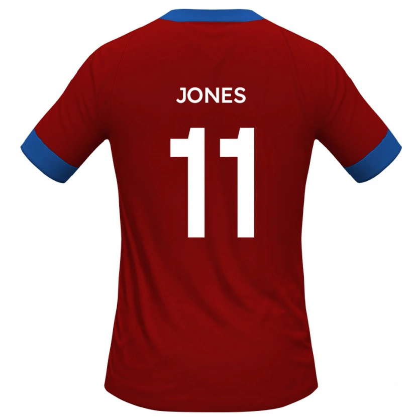 Danxen Børn Ryan Jones #11 Rød Blå Hjemmebane Spillertrøjer 2025/26 Trøje T-Shirt